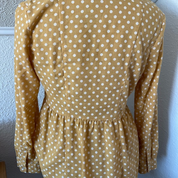 Yellow Polka Dot Blouse - Picture 3 of 5